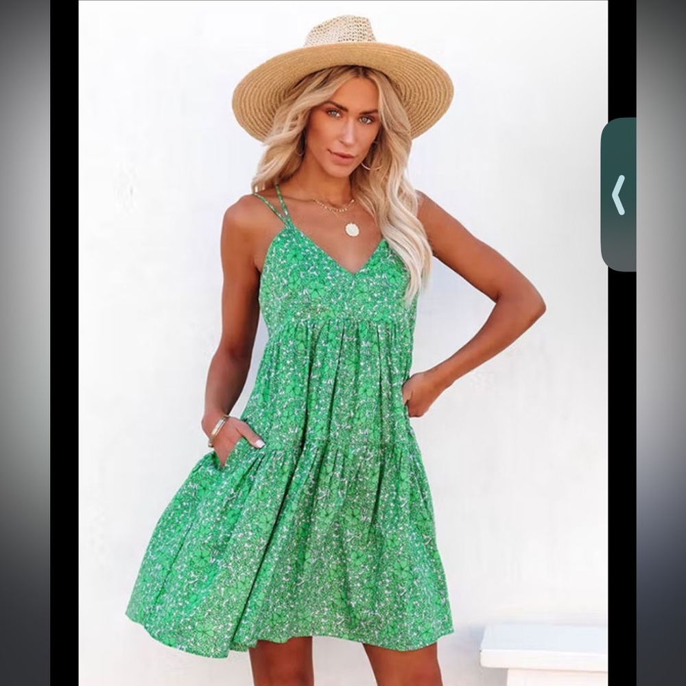 Deluc Helena Strappy Floral Tiered Dress Size XS